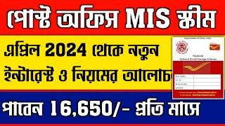 পোস্ট অফিস MIS স্কিম 2024 | Post Office Monthly Income Scheme Details & Interest Rate 2024 |