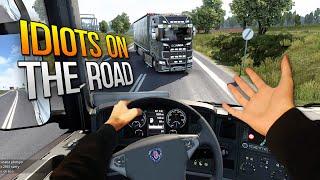 Funny Moments ETS 2 | Idiots on the road