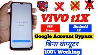 Vivo T1X FRP Bypass Android 12 | New Solution | Vivo (V2143) Google Account Bypass Without Pc |