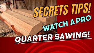 The Fastest, Best Hands Off Quarter Sawing (You've Ever Seen!)