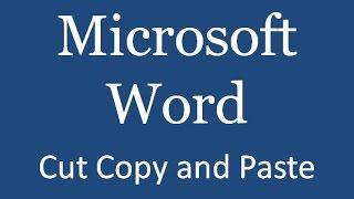 Cut Copy and Paste (Microsoft Word)