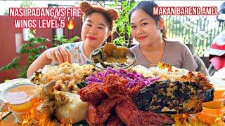 MUKBANG NASI PADANG VS AYAM RICHESEE FIRE WINGS LEVEL 5 ‼️