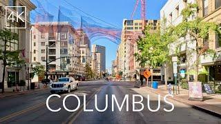 Columbus Ohio City Driving Tour 4k - Downtown Buckeye / Arch City Drive