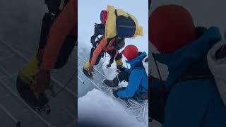 Crevasse crossing Mt Everest #shorts #everest