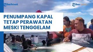 Meski Hampir Tenggelam di Tengah Laut, Para Penumpang Kapal Ini Santai dan Sempatkan Perawatan Wajah