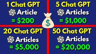 How To Make Money With ChatGPT FOR FREE - No Cost To Start