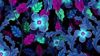 Neon Flower Light Background 4K VJ Loop Video | No Copyright Background Video