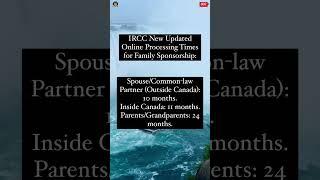 IRCC New Updated Online Processing Times for Family Sponsorships
