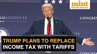 How Donald Trump Wants To END Income Tax For Americans, Replace With Tariffs | GoP Speech In 8 Mins