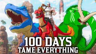 I Spent 100 Days Taming Every Creature in Ark... Here's What Happened