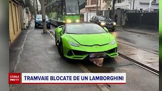 Un Lamborghini s-a stricat și a blocat traficul în București