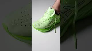 #unboxing #asmr   of the new ASICS Novablast 4 in an extraterrestrial green colorway. 