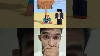 Help Herobrine Power | Pushups With Bigger And Bigger Bedrock  #minecraft #herobrine #shorts