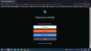 how to create netlify account and Deploy website