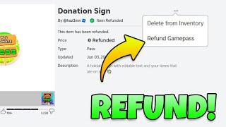 HOW TO REFUND YOUR GAMEPASSES ON ROBLOX!