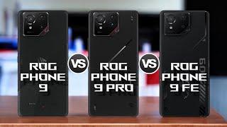 Asus Rog Phone 9 5G Vs Asus Rog Phone 9 Pro 5G Vs Asus Rog Phone 9 FE 5G