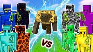 Mutant Husk Vs. Extra Golems in Minecraft