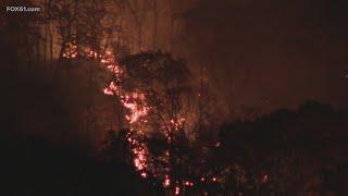 Connecticut firefighters battle brush fires in multiple towns