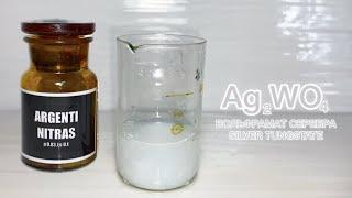 Реакция НИТРАТА СЕРЕБРА  и ВОЛЬФРАМАТА НАТРИЯ. Опыты по химии. Reaction SILVER NITRATE.