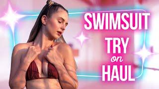 (4K) Huge Swimsuit Try on |  Micro bikini | Swimwear | Bikini Try on Haul with mirror view in