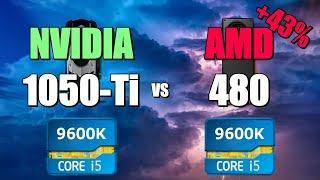 1050-Ti vs 480 - 9600K. CSGO, Fortnite, PUBG, GTAV, Overwatch.