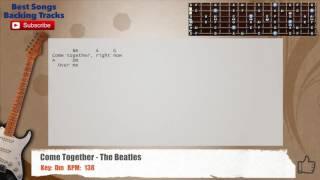  Come Together - The Beatles Guitar Backing Track with chords and lyrics