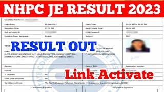 NHPC JE RESULT Date 2023 | nhpc je cut off |how to check nhpc je result 2023