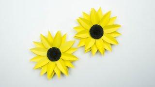 Easy Way To Make Beautiful Paper Sunflower - Paper Craft - Paper Flower - DIY - Home Decor