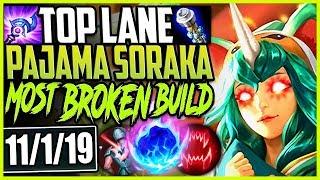 TOP LANE PAJAMA SORAKA | INSANE CARRY MOST BROKEN SORAKA BUILD | LoL Top Soraka Season 9 Gameplay