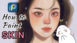 How I paint SKIN in ibisPaintx || step by step tutorial