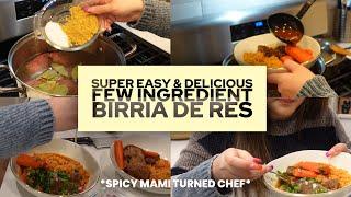 DELICIOUS SUPER EASY FEW INGREDIENT BIRRIA DE RES RECIPE | Spicy Mami Turned Chef