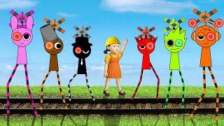 【線路アニメ】トゥン・トゥン・トゥン・サフールの魔法の杖  Italian Incredibox as Fumikiri Railroad Crossings Meme