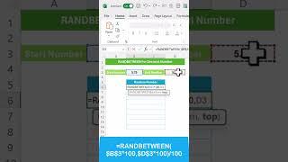 RANDBETWEEN formula For Decimal Numbers in Excel #excelfunctions #exceltips #exceltipsandtricks