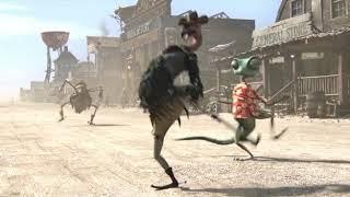 Rango try to copy style of walking full scene HD (movie scene#)