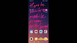 #HowtowriteonMobileScreen How to write on Mobile Screen with finger!! Use Mobile screen as notepad!!