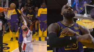 LeBron James INSANE poster dunk on Jonas Valanciunas off lob from Austin Reaves 