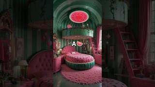 Frooti bedroom design according to your first alphabet letter #bedroom​ #name #viralshort​ #shorts​