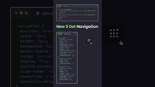  New 9 Dot Navigation Menu  | Sleek & Modern UI Design!||#shorts #cssframework #css3d #navbar #web