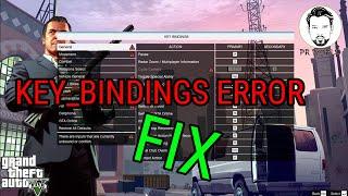 Grand Theft Auto V key bindings error fix