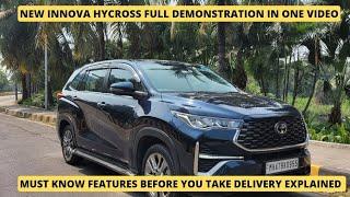 Toyota Innova Hycross all Features Explained| Must know features Hycross| More Video in Description