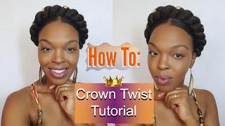 10 Minute Natural Hair Hack | Faux Crown Twist Tutorial!! | Using Braiding Hair