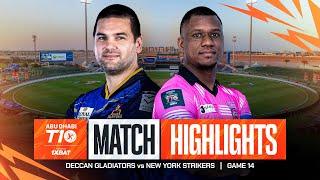 2024 Abu Dhabi T10 I Match 14 Highlights: Deccan Gladiators vs New York Strikers | Season 8