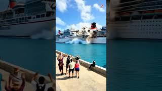 Cruise Ships Collide While Docking at the Port