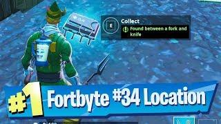 Fortnite Fortbyte #34 Location - Found between a Fork and Knife