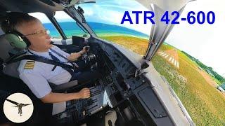 Experience the Stunning Maldives from the ATR 42-600 Cockpit: Epic Flight Adventure!