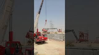 Manlift shifting by Mobile crane - substation construction - Mr Civil Engineer