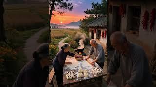 Grandma & Grandpa Make Chinese Pastries Together | Village Kitchen Magic #scenery #dinnertime #meal