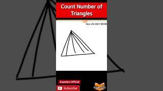 Number Of Triangles | Counting Number Of Triangles | Count Number Of Triangles In Figure #reasoning