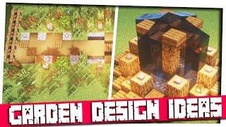 Minecraft - Garden Design Ideas and Designs! [Inspiration & Tips] Decoration Tutorial!