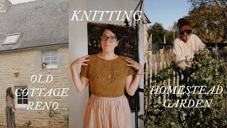 November knitting diary | BIG renovations at our 1870 cottage | homestead garden update